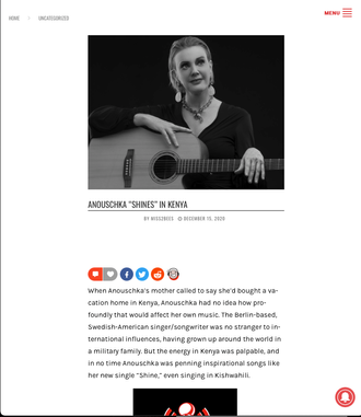Press clipping: Anouschka Shines In Kenya