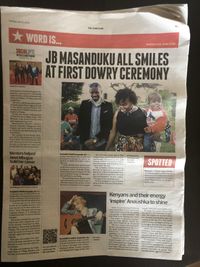 Press clipping: The Daily Star / The Star, Kenya