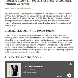 Press clipping: Bitgog — Too Chill for Drama captivating audiences worldwide